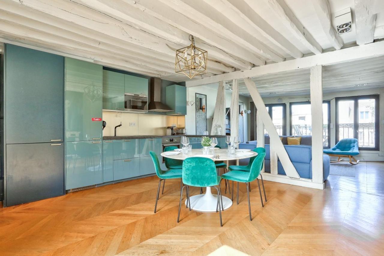 Le Marais Superb Apartment Terrace Paris Free Netflix Buitenkant foto