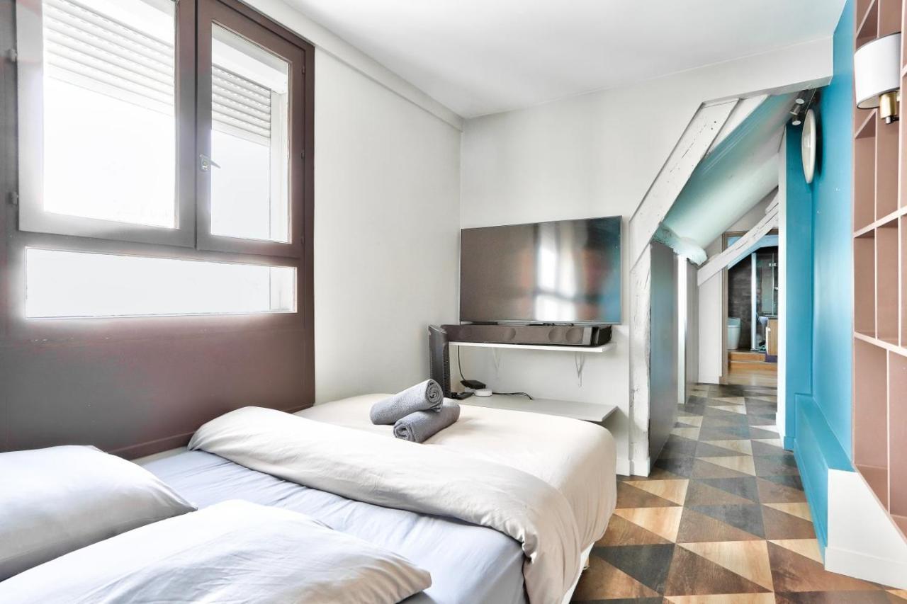 Le Marais Superb Apartment Terrace Paris Free Netflix Buitenkant foto