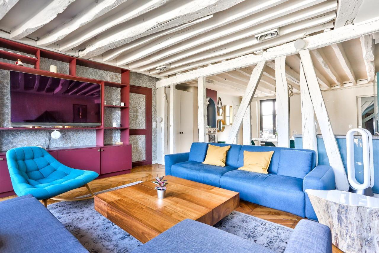Le Marais Superb Apartment Terrace Paris Free Netflix Buitenkant foto
