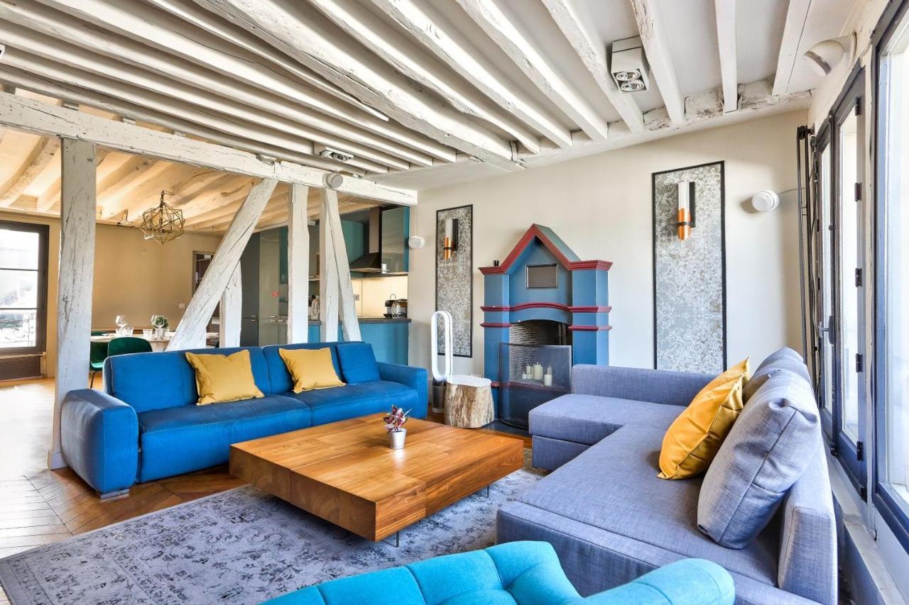 Le Marais Superb Apartment Terrace Paris Free Netflix Buitenkant foto