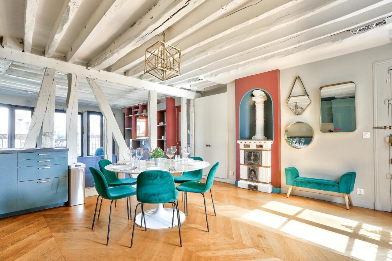 Le Marais Superb Apartment Terrace Paris Free Netflix Buitenkant foto
